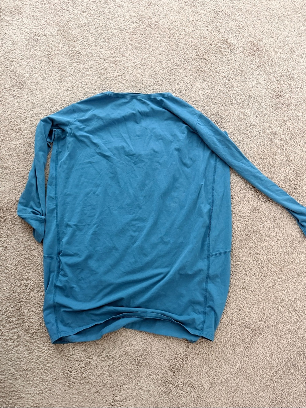 lululemon athletica Long Sleeve Tee in Teal Blue Tunic length